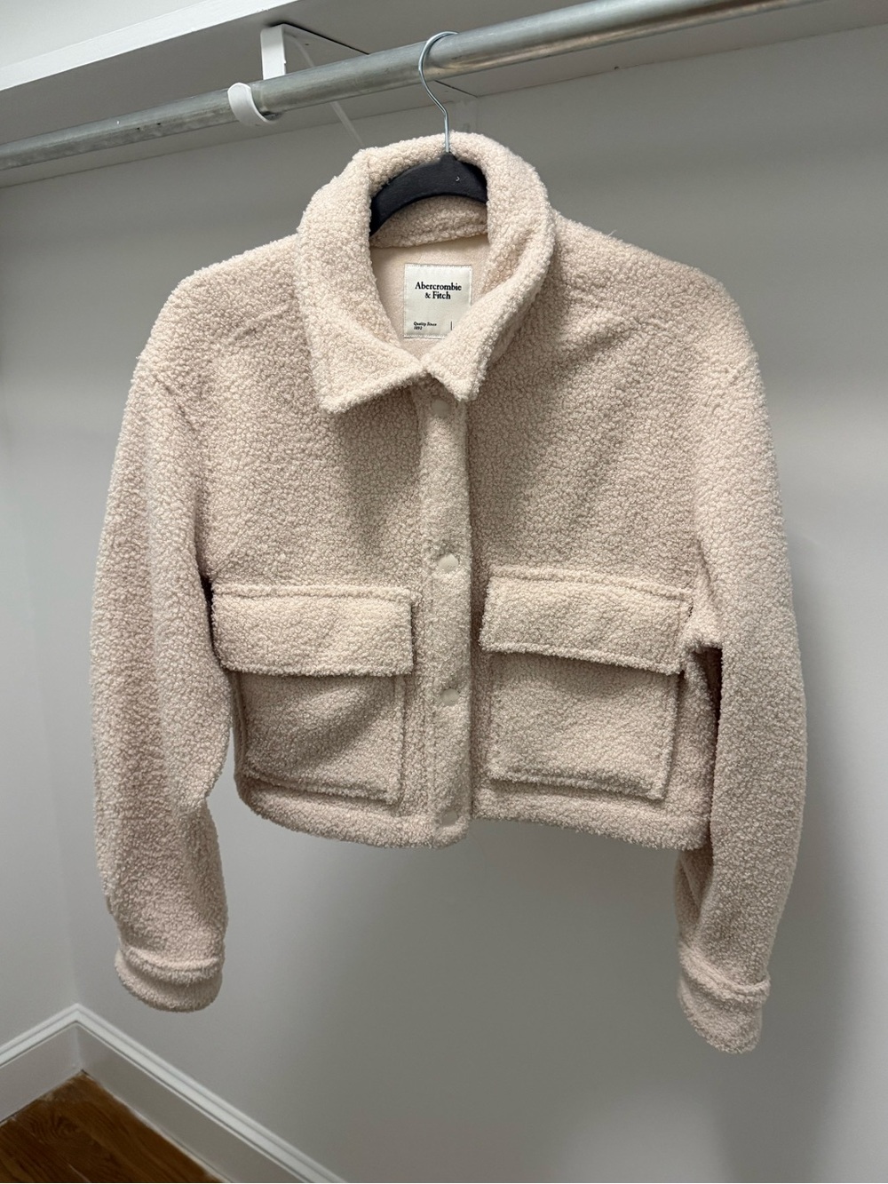 Abercrombie Cream Sherpa Jacket